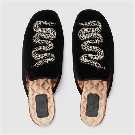 gucci velvet evening slipper with snake replica|gucci jackie 1961 leather strap.